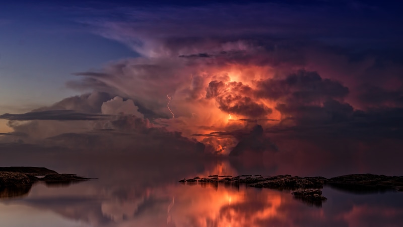 4k, 5k, nature, thunderstorm, hd, ocean, 5K