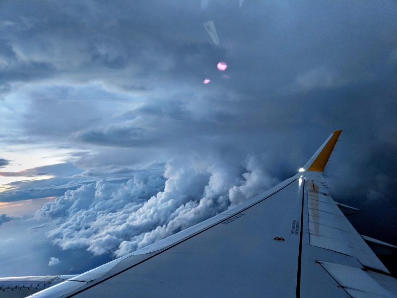 mode of transportation, journey, thunderstorm, jet, italy, airplane, rome, no people, nature, wing, motion, beauty in nature, leonardo da vinci international airport