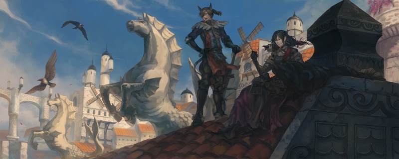 anime, nature, day, character, built structure, craft, art and craft, Pixiv Fantasia, creativity, no people, representation, travel destinations, 2K, birds