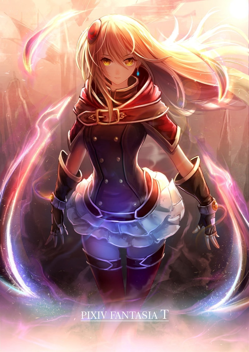 fantasy weapon, sport, full length, Pixiv Fantasia T, jewelry, thigh-highs, 720P, human body part, lifestyles, motion, anime girls, indoors