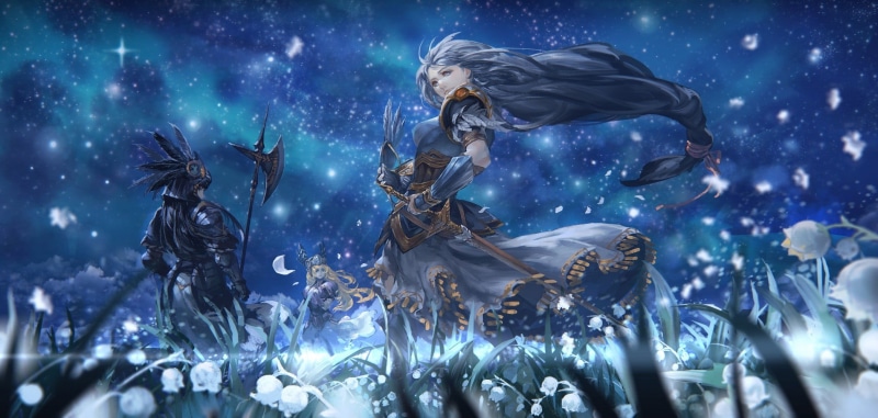 stars, low angle view, event, sword, representation, illuminated, Valkyrie Profile, performance, adult, armor, anime, celebration, cold temperature, christmas