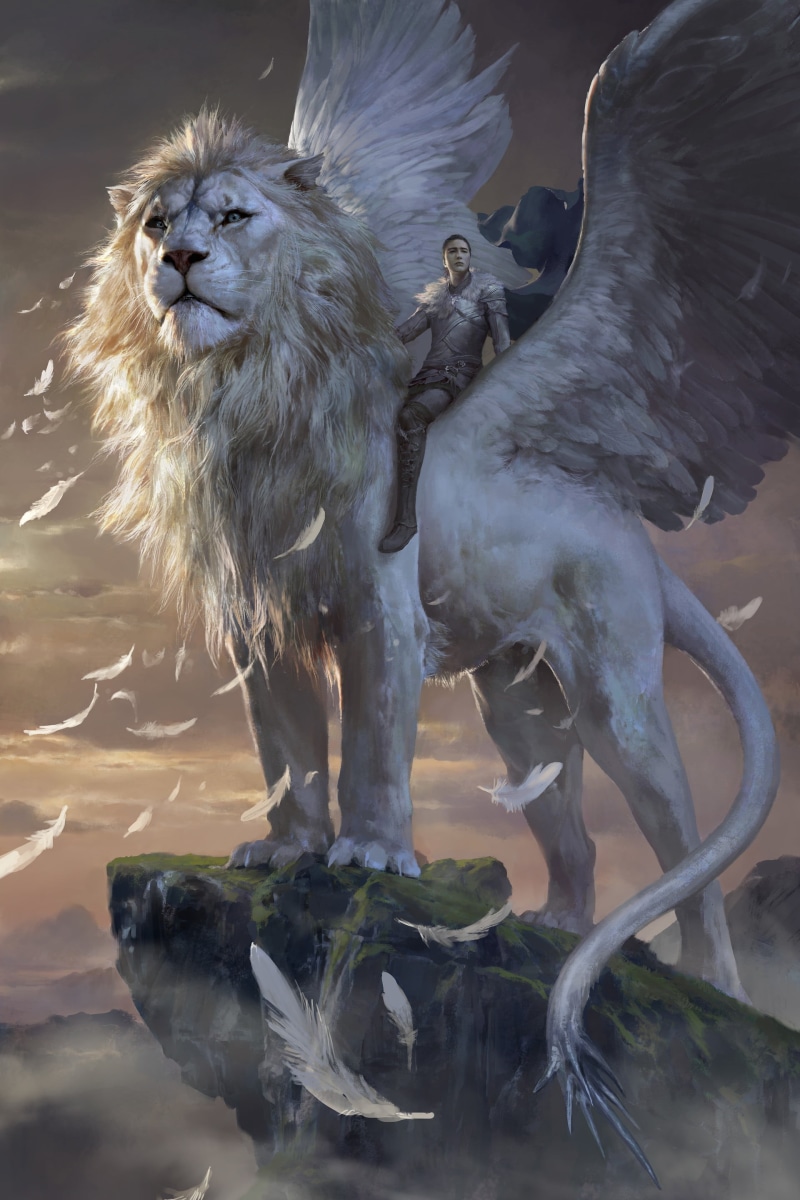 lion, animal family, mammal, nature, no people, wings, Chimera, 2K, branch, outdoors, two animals, vertebrate, day, leather armor, tree, group of animals