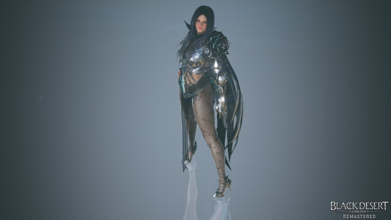 white, leather armor, Mystery, necklace, video games, Black Desert, cloaks, online, skin-tight, belt, armor, blue, high heels, starry night, shoes, dark