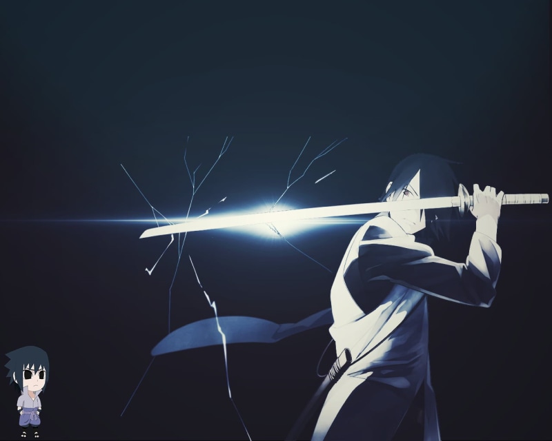 holding, sasuke the last, young adult, katana, men, man, obscured face, glowing, skill, studio shot, long exposure, night, real people, sword, anime boys