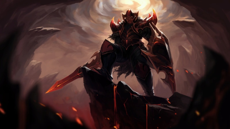 flame, Valve, heat - temperature, legends, fire - natural phenomenon, people, Dragon Knight, adult, sword, night, glowing, Dota, fantasy art, helmet, outdoors