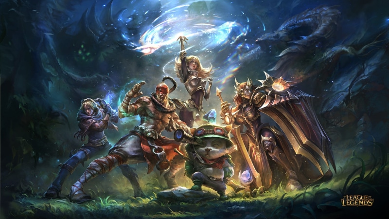 illuminated, video games, craft, water, statue, architecture, creativity, sculpture, belief, league, representation, outdoors, legends, male likeness, female likeness