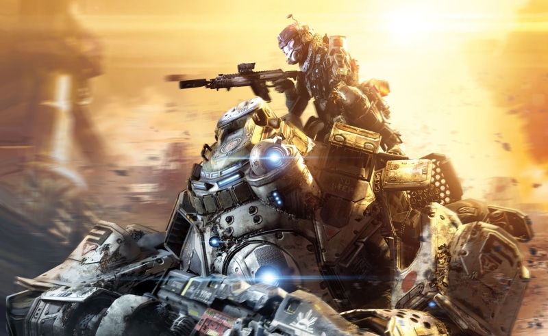 video game, mode of transportation, hd, video, military, machinery, riding, 2K, male, Titans, technology, land vehicle, Titanfall, field, sunlight, Games