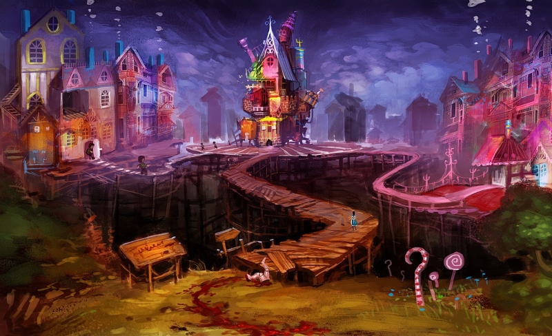 motion, concept art, Madness, Dollhouse, Other Games, religion, alice madness returns, building, house, built structure, illustration, architecture, sky