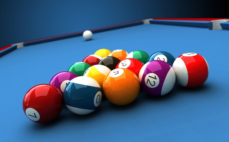 8K, Arrangement, large group of objects, hd, snooker, pool - cue sport, Balls, Games, leisure games, no people, blue, indoors, Sport, multi colored