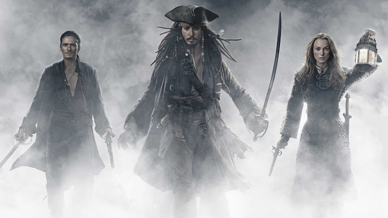 standing, three quarter length, pirates, Johnny Depp, young women, adult, witch, costume, nature, Pirates of the Caribbean: At Worlds End, angel