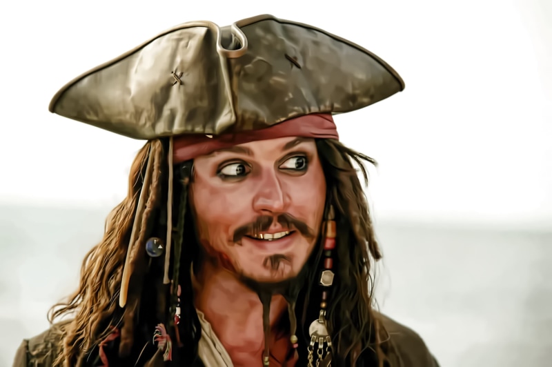 Pirate, Fan art, Johnny Depp, 2K, Pirates of the Caribbean, Jack Sparrow, Captain