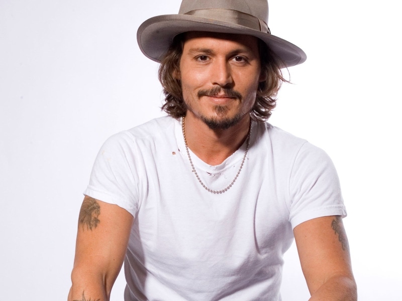 black, johnny depp, eyes, black eyes, smiling, man, celebrities, 720P, johnny, mature, depp
