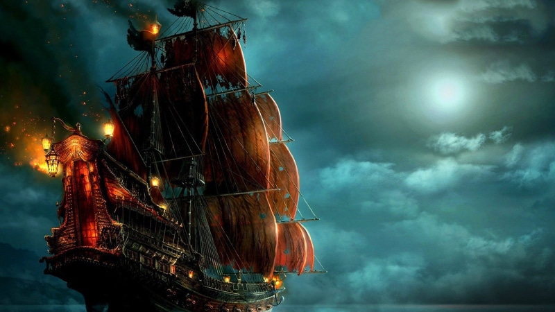 caribbean, annes, art, pirates, blackbeard, artwork, sailing, revenge, queen, Pirates of the Caribbean, 720P, queen annes revenge, hd