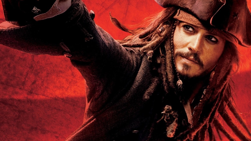 1080P, young men, real people, contemplation, hairstyle, Johnny Depp, portrait, looking at camera, Pirates Of The Caribbean: At Worlds End, headshot, one person