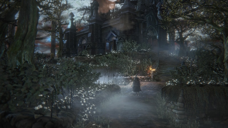 day, winter, plant, growth, cold temperature, building exterior, land, built structure, tranquility, religion, Play Station, Bloodborne, 1080P, architecture