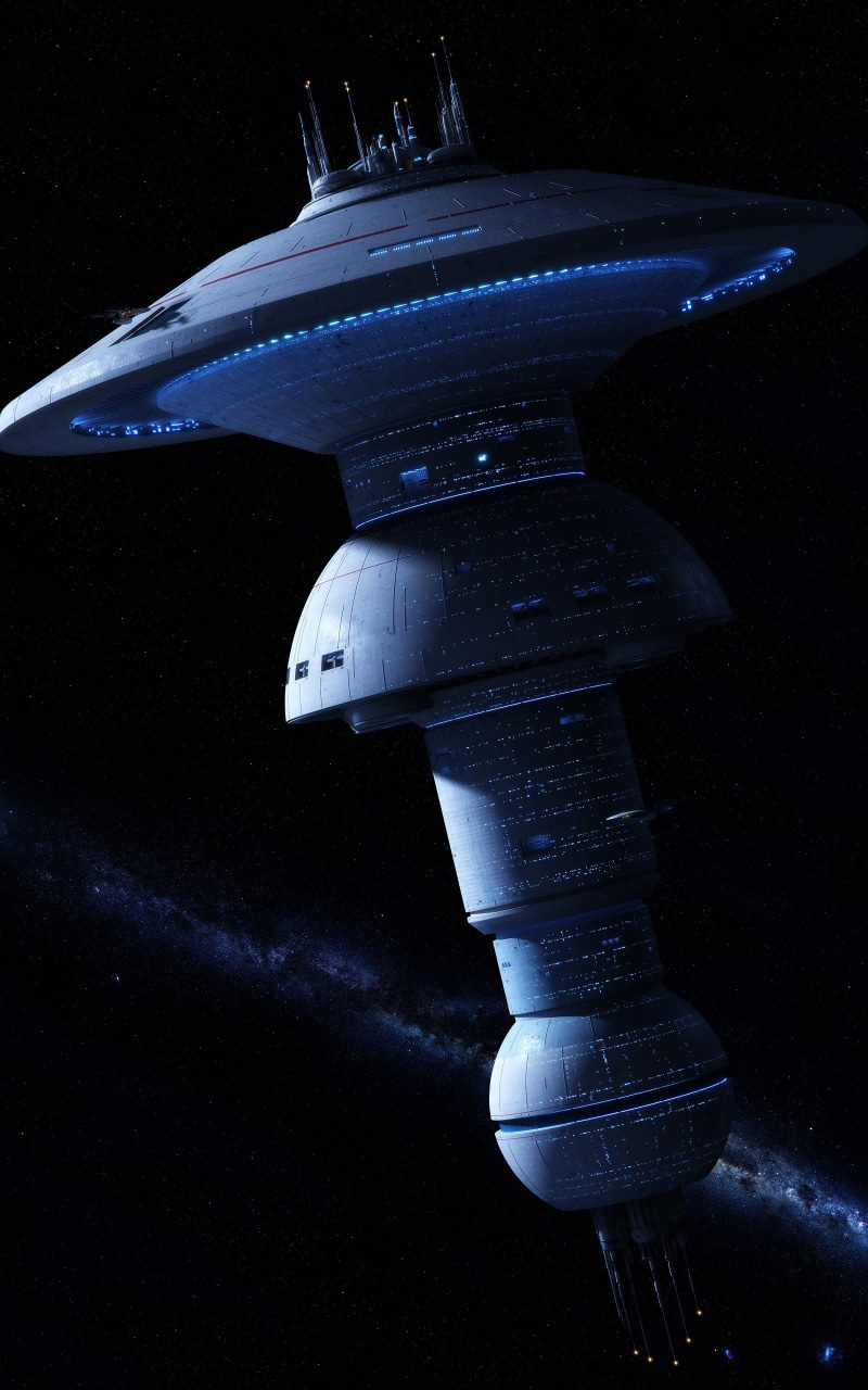 airplane, portrait display, 4K, station, Star Trek, air vehicle, blue, technology, nature, transportation, futuristic, plane, outdoors, space, studio shot