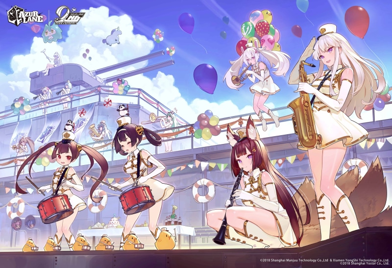 bunny ears, Laffey (Azur Lane), Enterprise (Azur Lane), U-556 (Azur Lane), fox ears, Akashi (Azur Lane), fox tail, Prinz Eugen (Azur Lane), animal ears