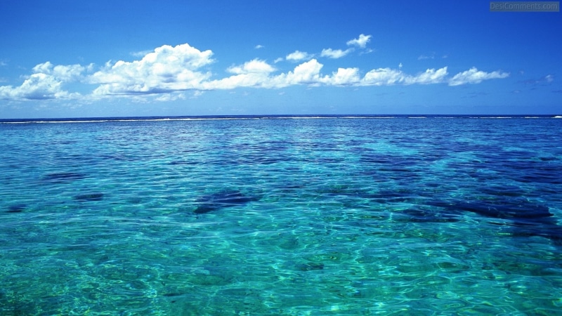 blue, horizon, sea, tropical climate, holiday, water, sky, tranquility, 1080P, ocean  screensaver, trip, undersea, scenics - nature, cloud - sky, horizon over water