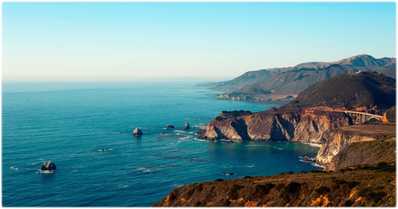 rock - Object, wave, Bay, no People, big, the Bixby bridge, tranquility, land, cliffs, 4K, travel Destinations, CA, sea, famous Place, nature, Big Sur