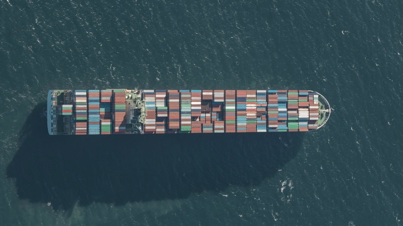 birds eye view, architecture, ship, shadow, transportation, sunlight, day, container, sea, nautical vessel, body, water, 1080P, business, high angle view
