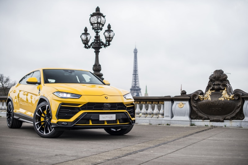 2018, 4K, Urus, Paris, Lamborghini, Eiffel tower