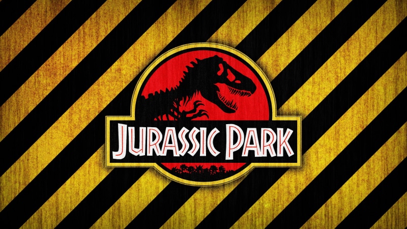 yellow, jurassic, 2K, logo, park, jurassic park, bones, red, black