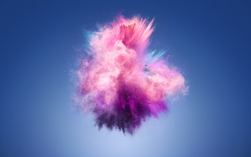 Splash, strength, no people, 1080P, smoke - physical structure, connection, splashing, nature, studio shot, purple, s, impact, talcum powder, exploding