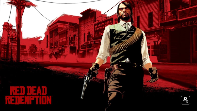 1080P, real people, casual clothing, dead, standing, portrait, architecture, young adult, redemption, video games, red, front view, Red Dead Redemption