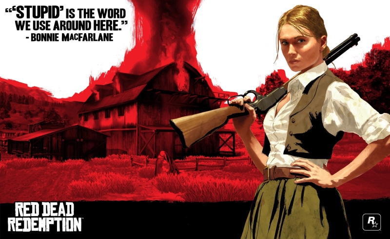 bonnie, young adult, waist up, red dead redemption, females, communication, game, red dead redemption, leisure activity, Red Dead Redemption, young women
