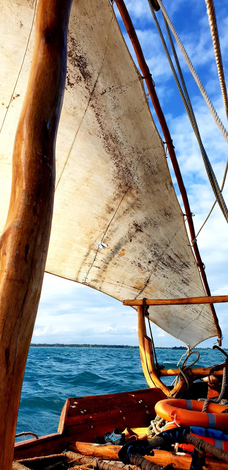 land, zanzibar, horizon, nature, water, 4K, sail, mode of transportation, transportation, outdoors, cloud - sky, wood - material, no people, traditional