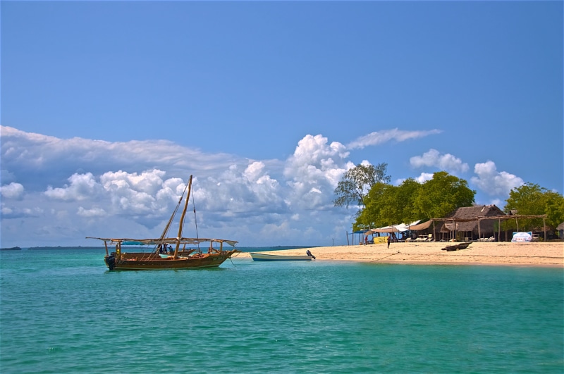 tranquility, 4K, tourism, nature, sea, beach, travel destinations, Zanzibar, blue, turquoise colored, cloud - sky, outdoors, mountain, day, transportation