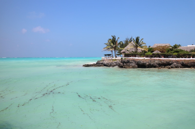 tranquility, sun, rock, no people, outdoors, beach, turquoise colored, tourist Resort, coconut palm tree, paradise, tropical tree, hut, booked, scenics - nature