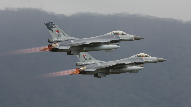 two, 2K, planes, Fighting Falcon Martin, grey, USA army, jet, Lockheed Martin F16, fighter aircraft