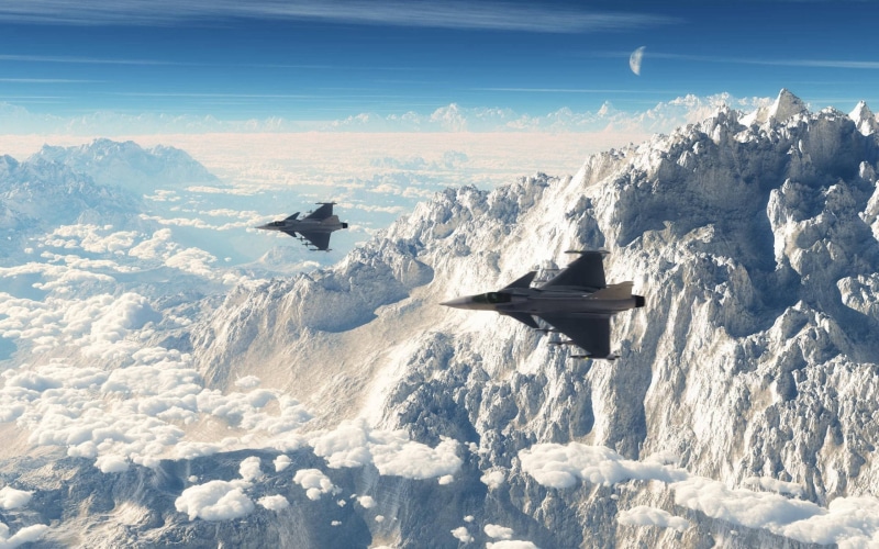 air vehicle, 2K, formation, outdoors, travel, no people, military aircraft, day, transportation, gray, planes, beauty in nature, jet fighter, winter, nature