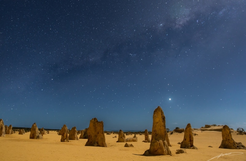 climate, 1080P, nambungnationalpark, Landscape, formation, star, nature, seeaustralia, western, canon, pinnacles, westernaustralia, milky way, Oceania