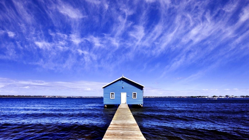cloud - sky, beauty in nature, 4K, blue sky, direction, shore, horizon, horizon over water, blue water, day, built structure, ocean, tranquil scene, blue
