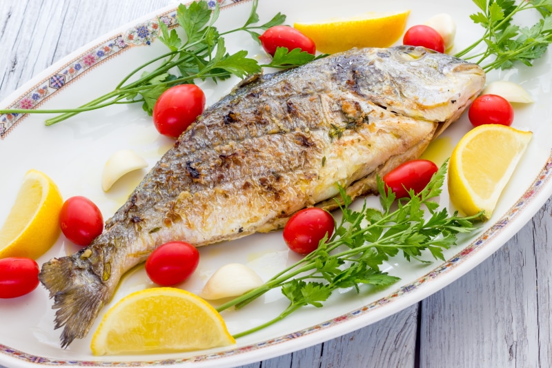seafood, meat, garnish, tomato, fish, no people, plate, close-up, herb, wellbeing, table, meal, healthy eating, breakfast, barbecue, ready-to-eat, Food