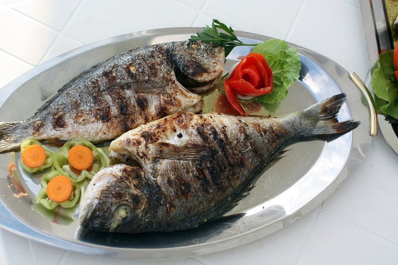 natural food, healthy, healthy eating, dinner, roasted, freshness, food and drink, animal, close-up, fish, gourmet, seafood, two, fresh, grill, white meat