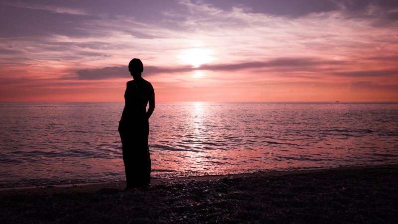 shirt, hour, sky, golden hour, seashore, beach, Calabria, clouds, Italy, 1080P, silhouette, vacations, italia, Travel photography, sun, outdoors, water
