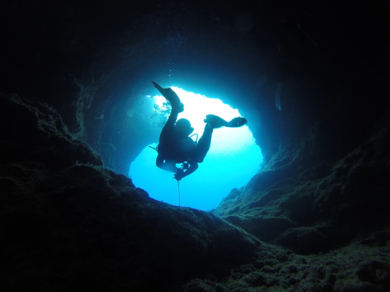 swimming, diver, marine, blue, leisure activity, nature, person, sport, holiday, deep, palau, island, aquatic sport, underwater diving, scuba diver, unrecognizable person