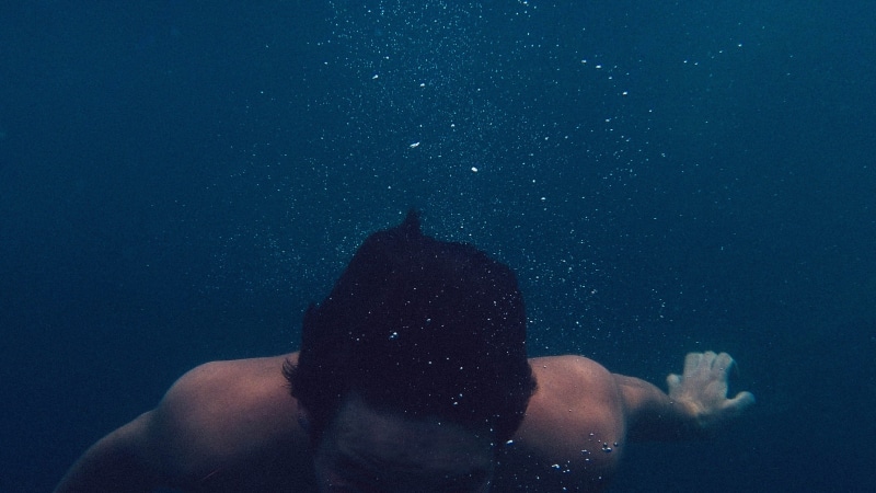 waist up, night, swimming Pool, star, adult, underwater, man, diving Into Water, submerged, males, outdoors, astronomy, water, infinity, leisure activity