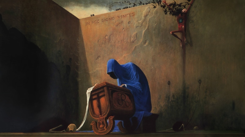 fantasy art, 2K, artwork, symbolism, surreal, painting, Zdzisław Beksiński
