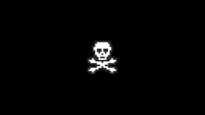 pixels, pixel art, skull and bones, 1080P, pirates, skull