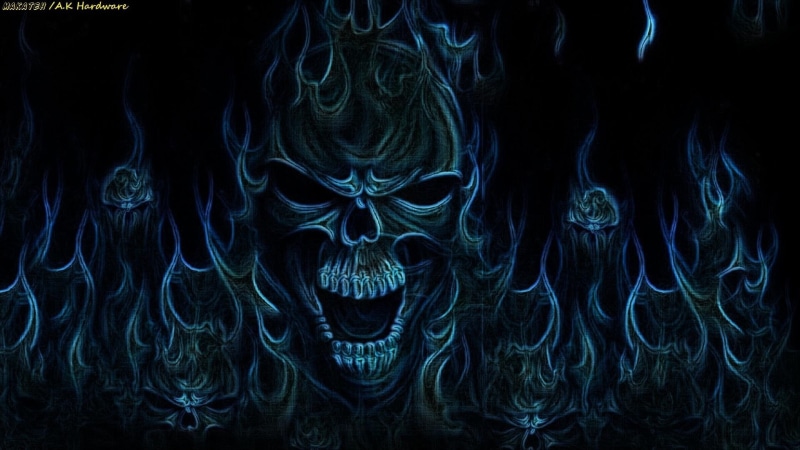 Dark, Skull, 1080P, Horror, Fantasy, gray