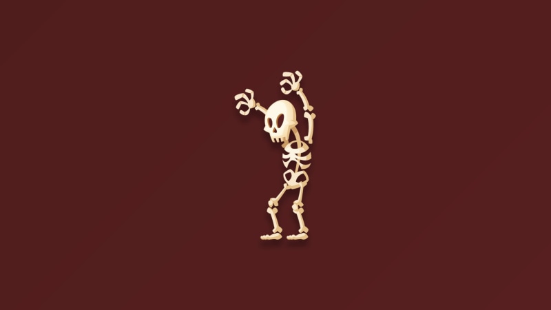 skeleton, skull, 1080P, digital, simple background, bones