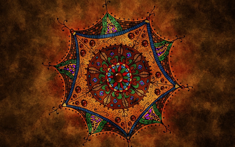 ornate, the past, sign, old-fashioned, old, architecture, craft, mandala, creativity, ceiling, illustration, sky, symbol, floral pattern, 2K, abstraction