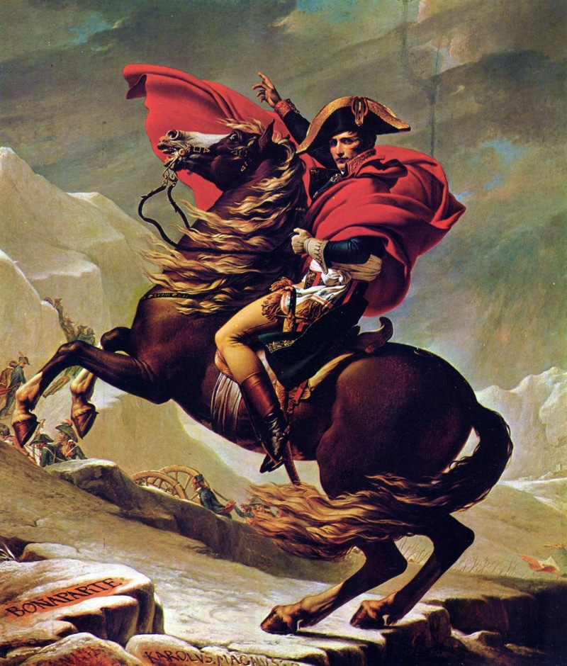 mid adult, artwork, france, nature, 1080P, horseback riding, only men, attack, horse, adults only, togetherness, adult, two people, rock, bonaparte, canvas