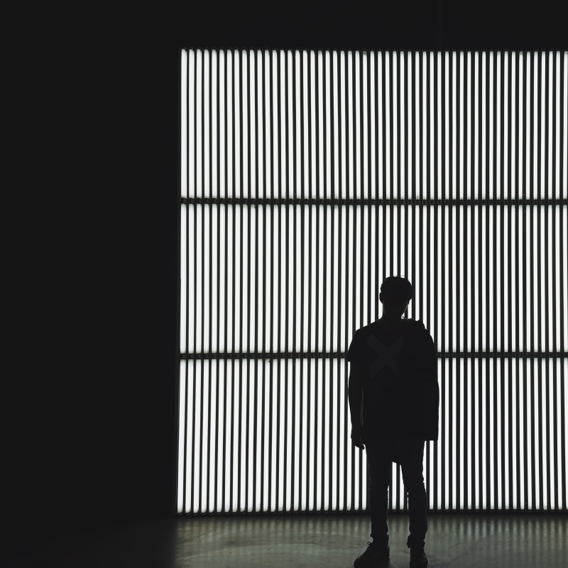 black Color, walking, architecture, photo, room, illustration, near, line, day, indoors, rear view, one man only, only men, black and white, people, full length