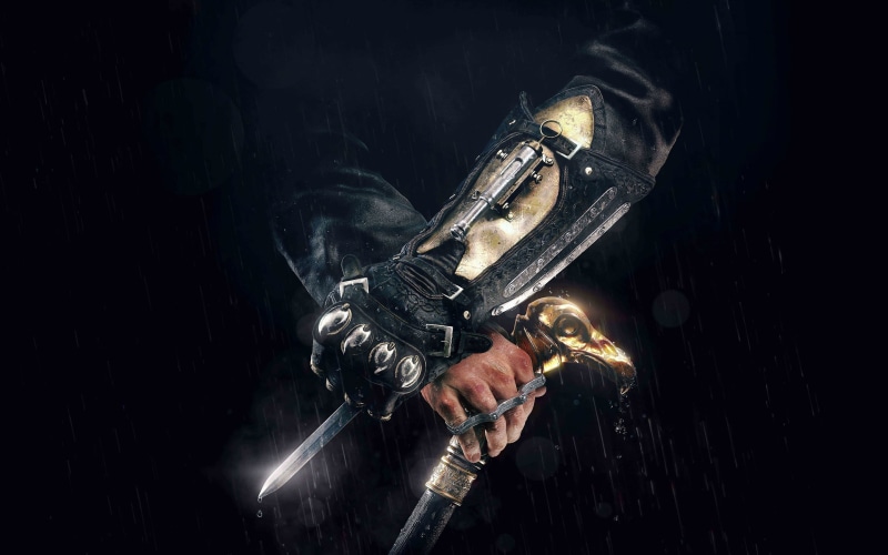 artwork, men, warning sign, hand, 2K, digital, smoke - physical structure, Assassins Creed, security, black background, work tool, videogame, dark, aggression