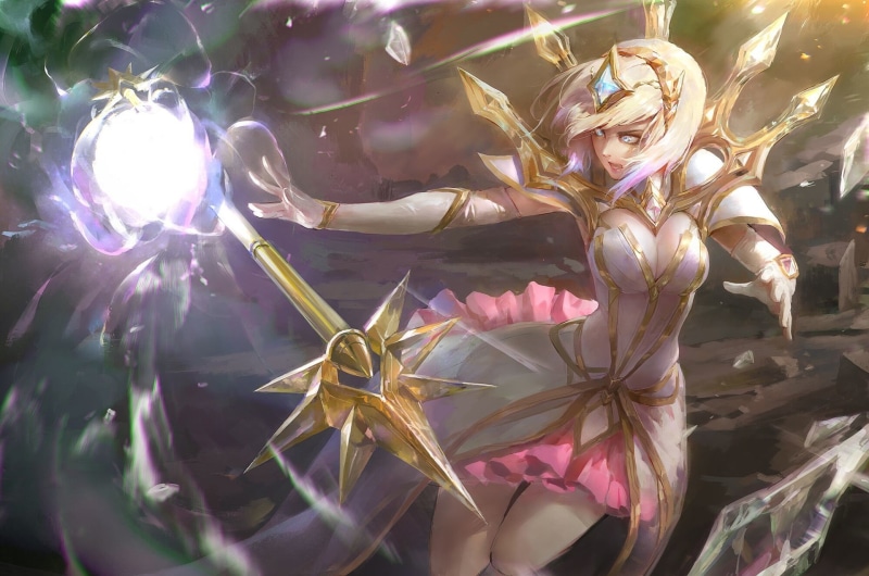 fantasy art, League of Legends, warrior, 1080P, magic, Lux (League of Legends)